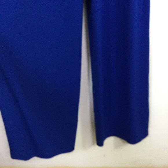 Calvin Klein Women's One-Piece Jumpsuit V-Neck Tie Waist Sleeveless Blue Size 2 - Picture 12 of 16